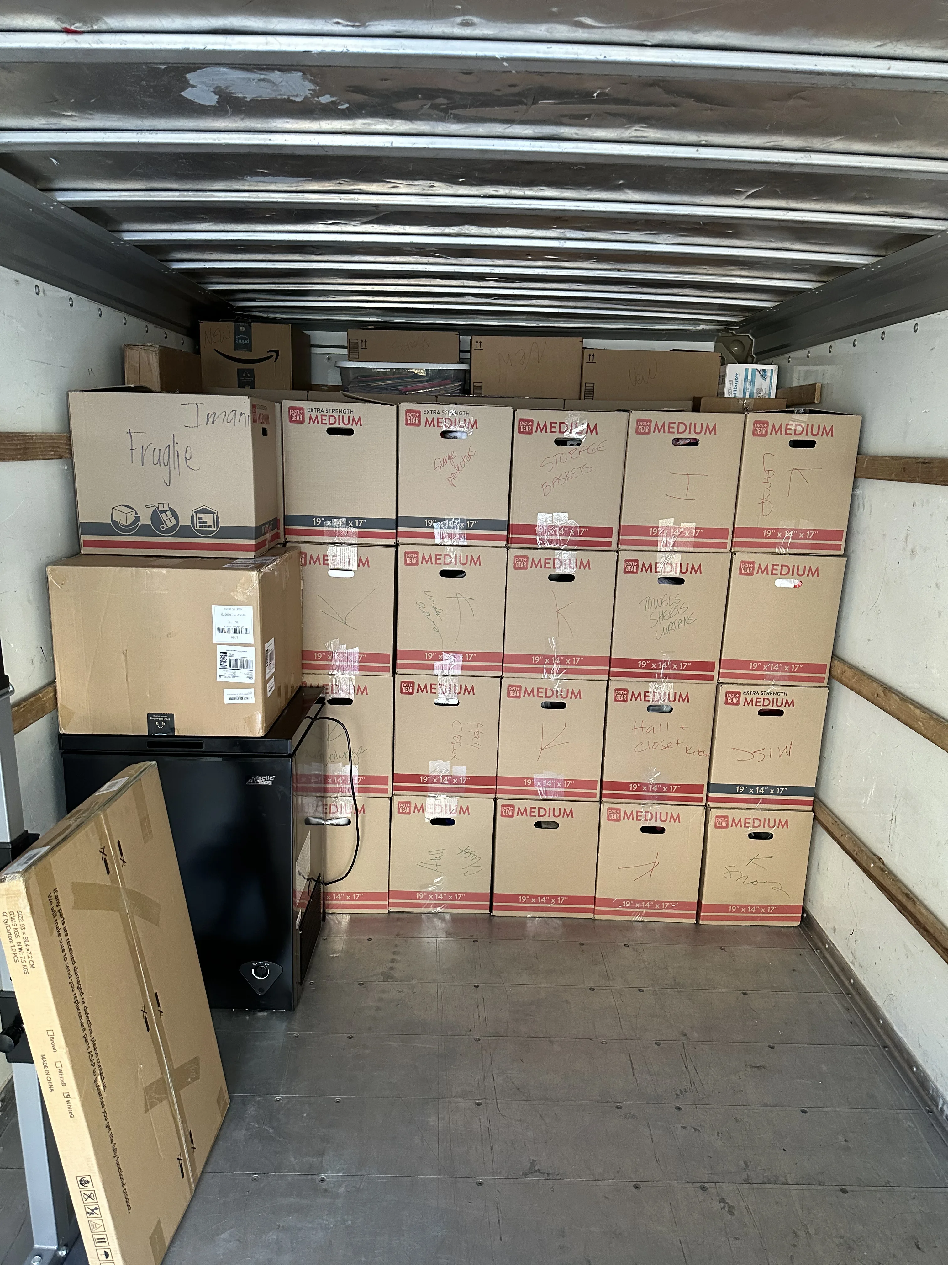 Wall-to-wall boxes packed floor to ceiling