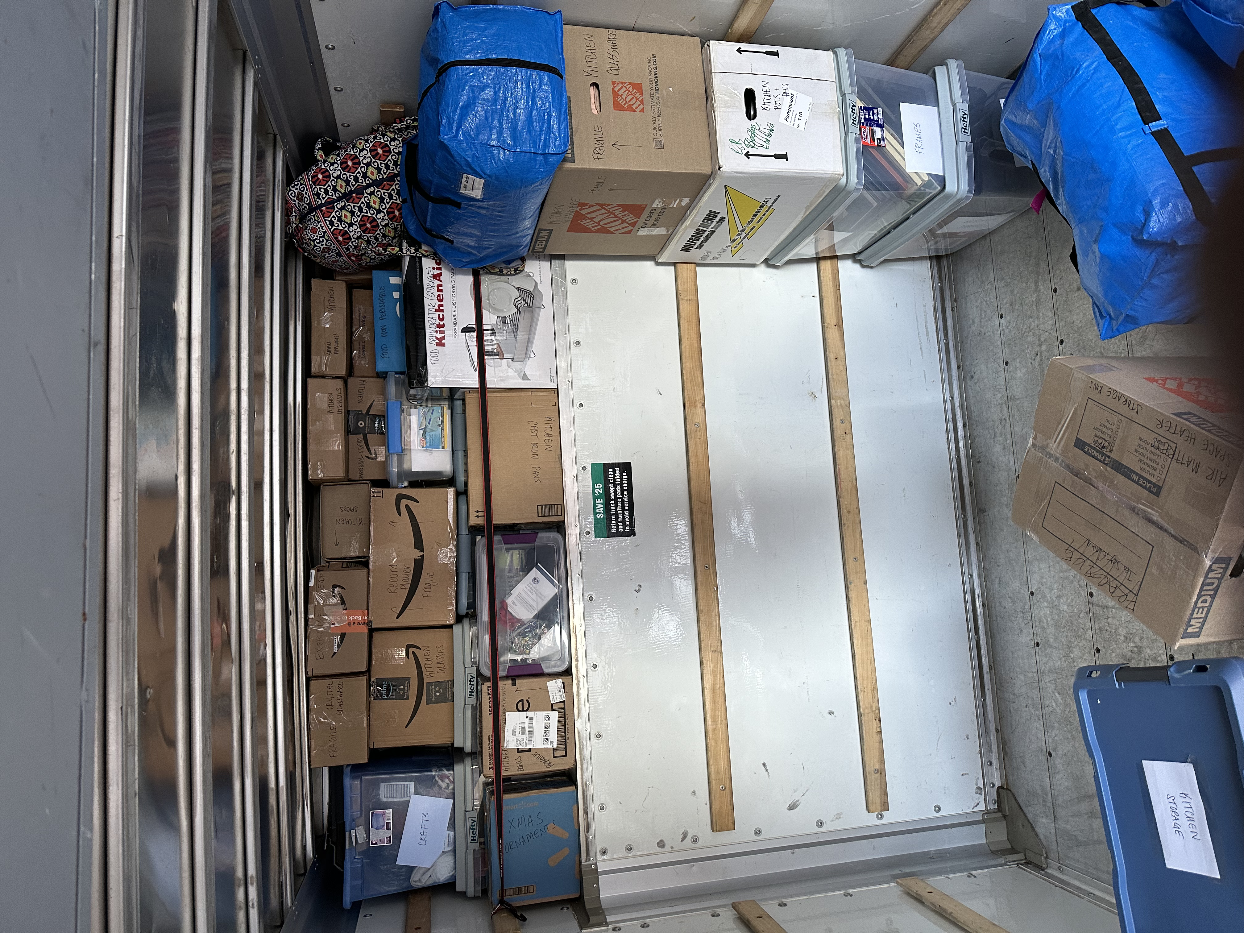 Sporting equipment and gear packed and secured