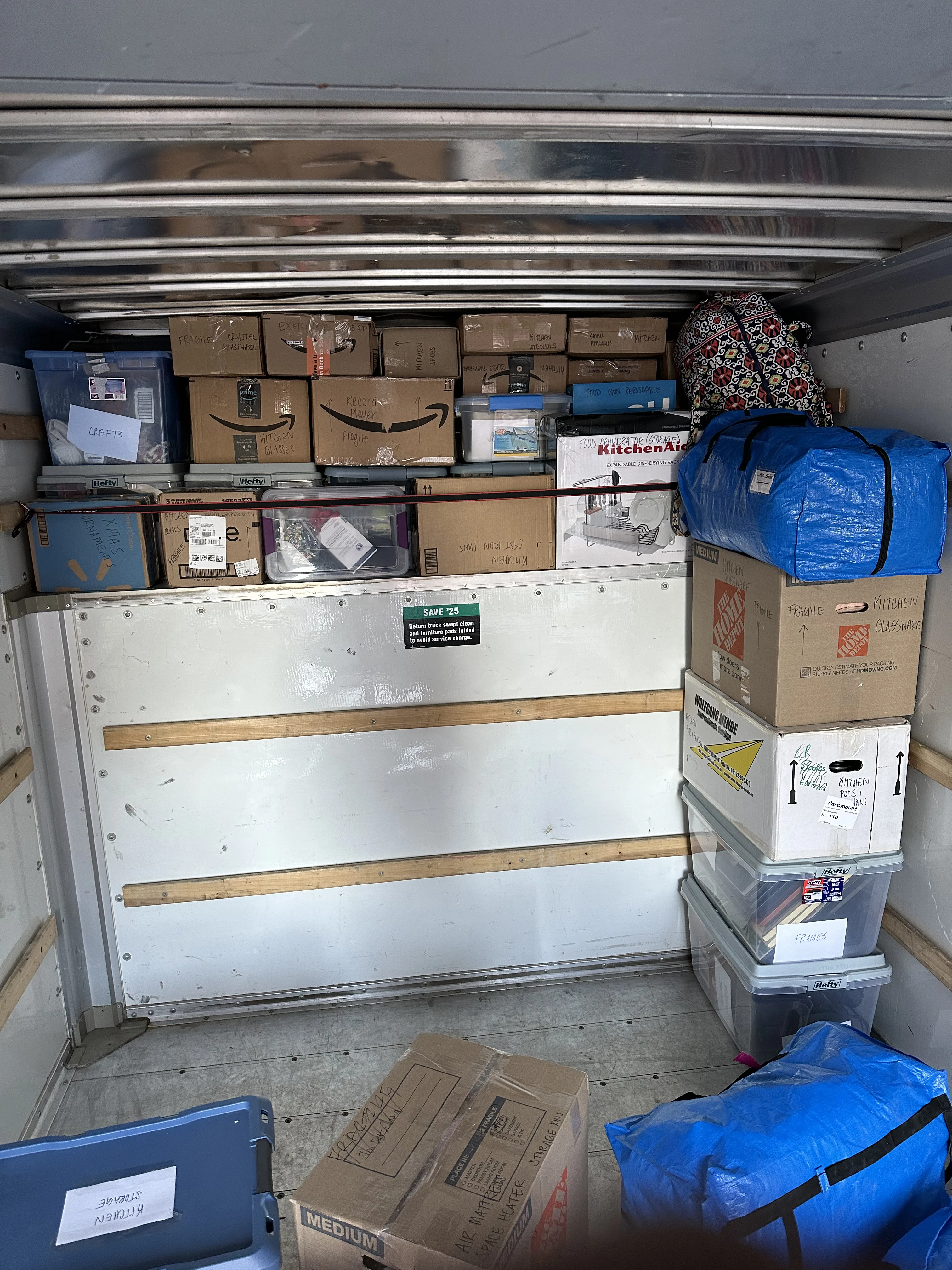 Sporting equipment and gear packed and secured